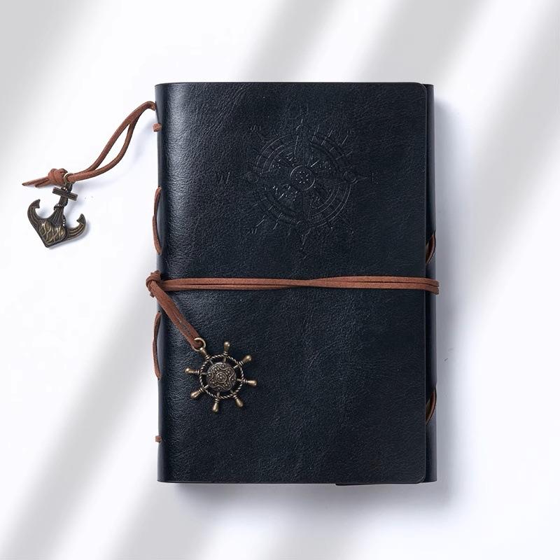 Retro Notebook Travel Journal Leather Soft Cover with Replaceable Cowhide Inner Pages Notebook and Notebooks A7