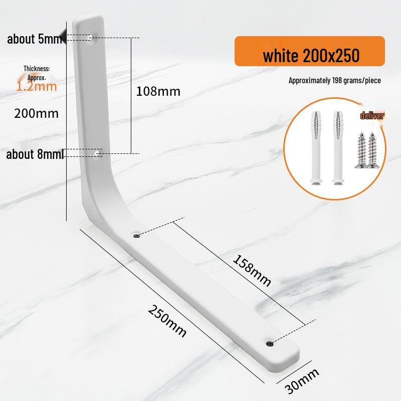 Stainless Steel Curved Wall-Mounted Triangular Shelf Bracket