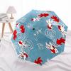 1pc Goldfish Pond Pattern Automatic Folding Umbrella, 8-Rib Durable Frame, Durable Foldable Design - Elegant Gift for Commute yy251210051