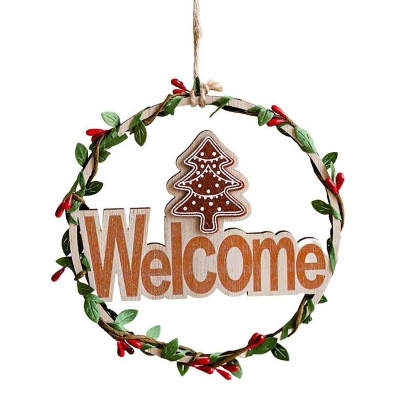 

Hanging Wreath for Christmas Festivities Colorful Door Hanger Accessories for Indoor Outdoor Use Party Decorations 1