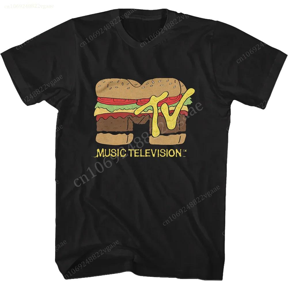 MTV T Shirt Women Music Television Print Tee Summer Cotton Short Sleeve Tshirt Men Oversized Vacation Clothes Hip Hop Hawaiian
