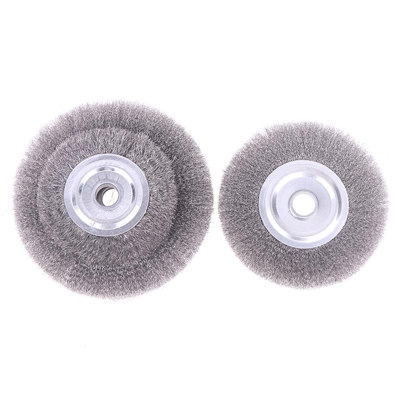 1PC 100/125/150mm Steel Wire Brush 0.15mmWire Wheel Brush Round For Bench Grinder Deburring Tool Cleaning Rust Polishing Adaptor