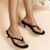 Chaussures Décontractées Simples Grande Taille, Pantoufles, Tongs de Plage à Talons Hauts pour Femmes avec Design Bouche de Poisson