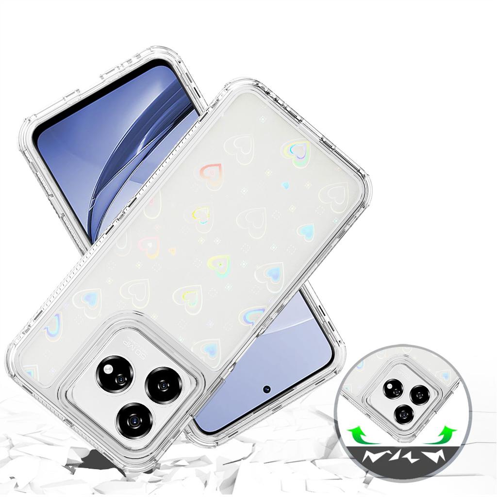 For ZTE Axon 60 Case Precise Cutouts Acrylic TPU Clear Phone Cover with Laser-printed Film