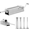 Manual Sausage Stuffer, Horizontal, 7 L, 4 Funnels