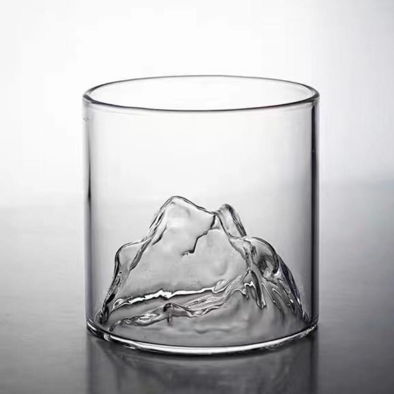 Cană din sticlă de whisky în stil chinezesc Cană de ghețar din sticlă de apă de munte 3D, ceașcă de vodcă cu vin, pahar de artă, cadou, sticla de whisky, vase fierbinte