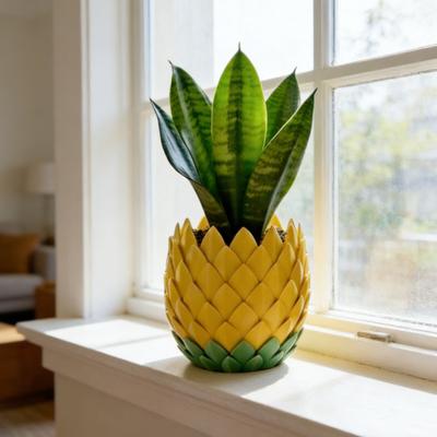 Pot de fleurs Écaille de Dragon Imprimé en 3D avec Soucoupe pour Plantes d'Intérieur et d'Extérieur Succulentes Herbes Pot de Plantation Contenant avec Trous de Drainage