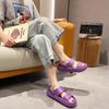 Fashion Smile Pop Summer Women Home Slippers With Snaps Outdoor Breathable Casual Sandals Women Non-slip Platform Beach Shoes Women
