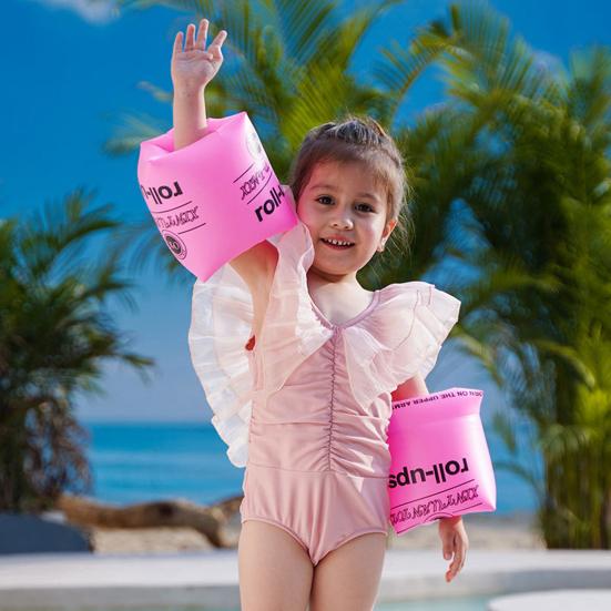 1 Pair Kids Arm Floaties Pool Floats Arm Bands Inflatable Swim Rings Arm Floater Swimming Pool Accessories Swim Trainer Floaties