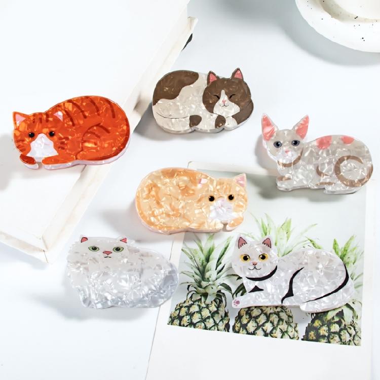 Adorkable Ponytail Claw Hair Clip Barrettes Clamp Kitten Hair Adornment Hair Ornaments Fun Hairpin for Girls Casual Wear