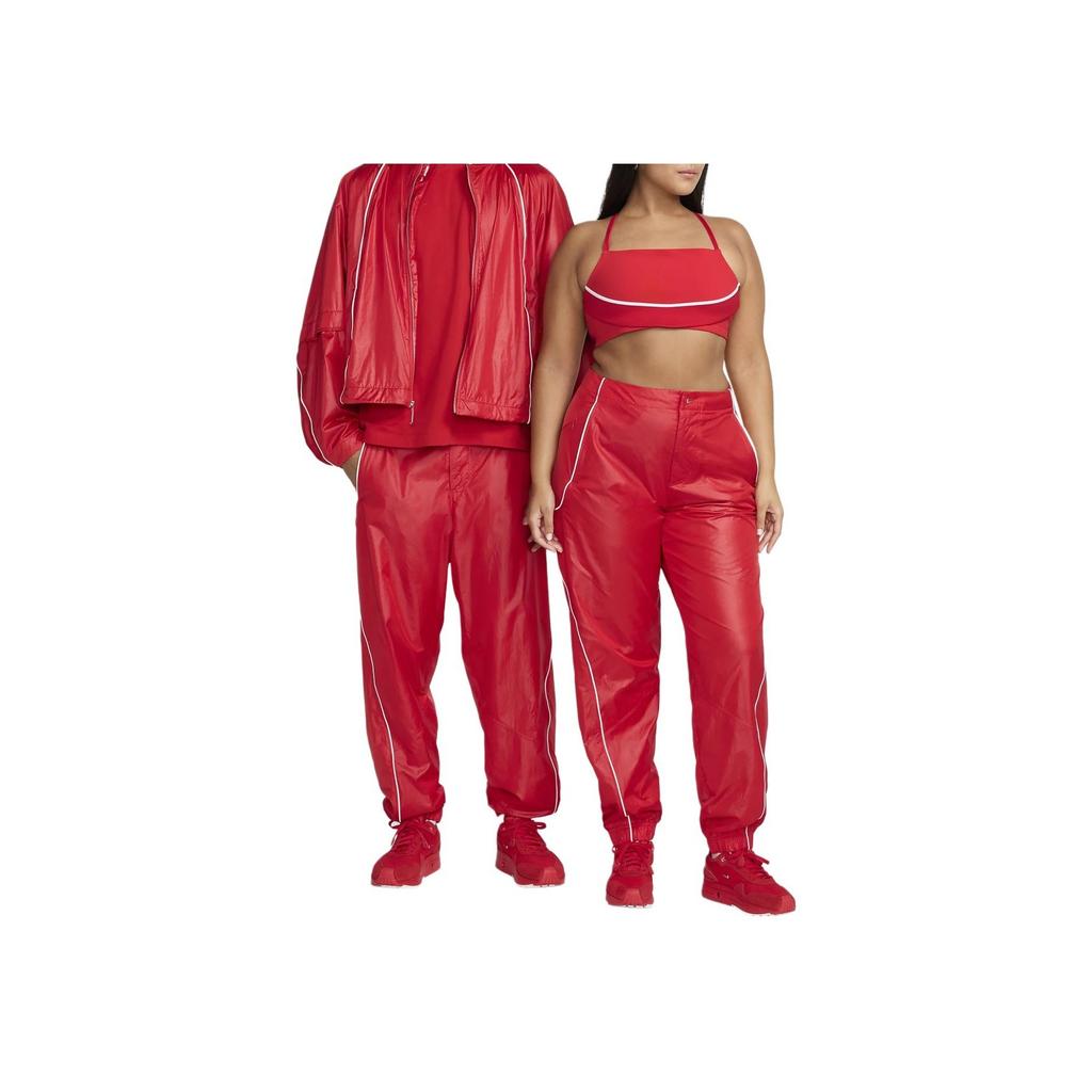 Nike X Jacquemus Casual Comfortable Dry Breathable Knitted Sports Pants Unisex Bottoms University-Red White FV5702-642