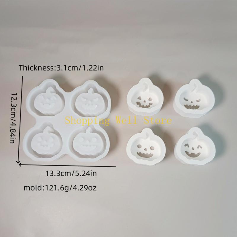 KX4B Silicone Halloween Pumpkin Mold Silicone Texture Perfect for Decorations Crafting and Holiday Party Supplies