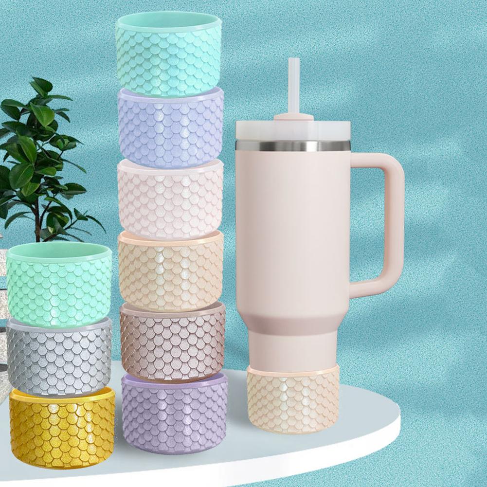 Mermaid Silicone Boot Anti-Slip Water Bottle Boot Sleeve Water Bottles Bottom Sleeve for Stanley 40oz Cup Accessories