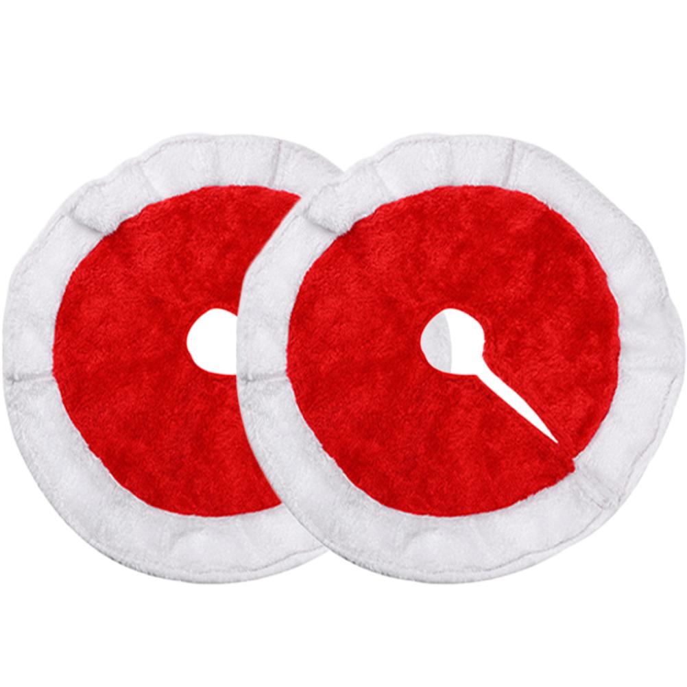 Mini Christmas Tree Decoration Decorations for Under Skirt Plush Xmas White Merry Base Cover Round Area Rug Rugs Winter