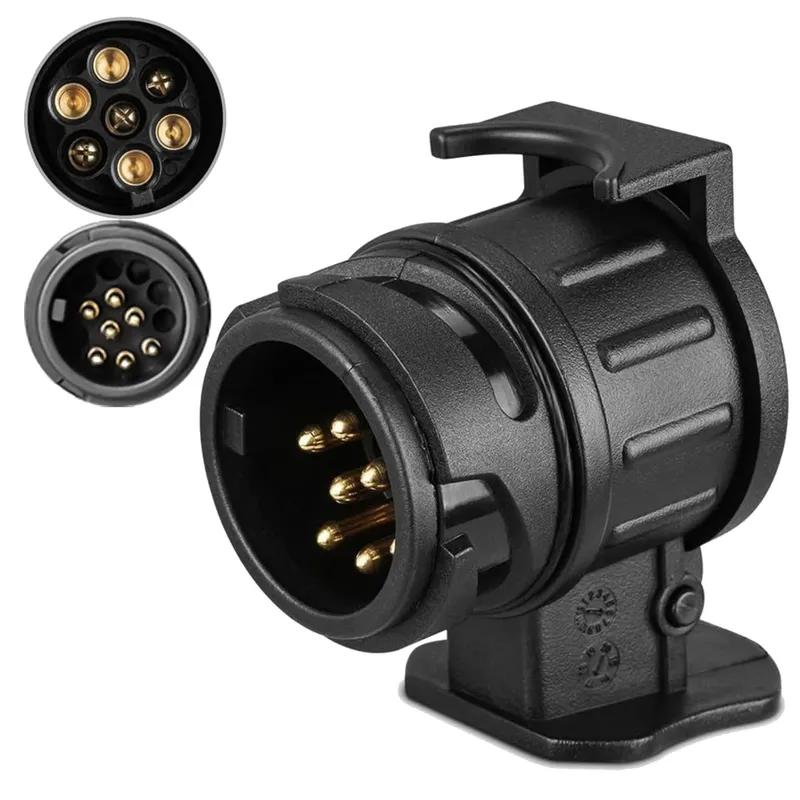 13 To 7 Pin Towing Plugs Socket Durable Trailer Connector 12V Towing Connection Adapter For Towing Truck For Touring Car Trailer