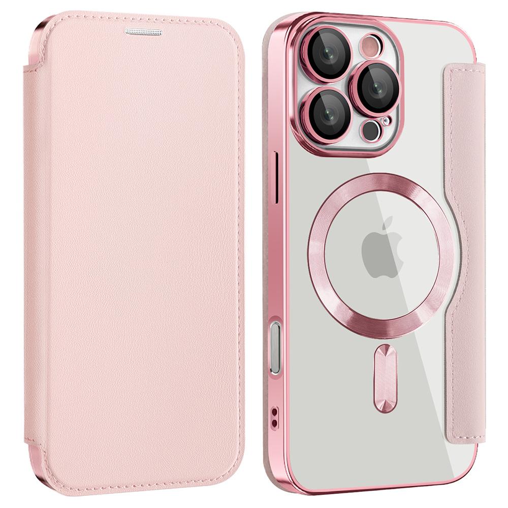 For iPhone 16 Pro Case Compatible with MagSafe PU Leather Card Slots Phone Cover