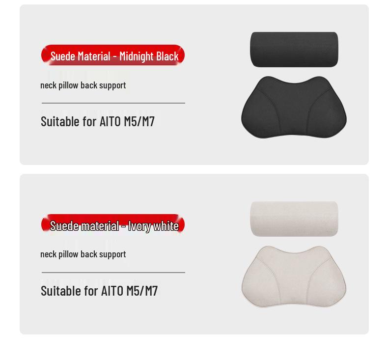 Compatible with 26 AITO M7 Models: Headrest, Lumbar, Neck, and Waist Support Pillow - Car Interior Accessory with Free Shipping