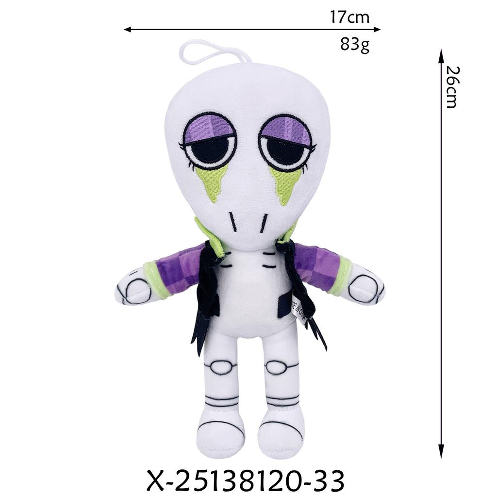 34style Cartoon Game Flower World Keychain Plush Toy Soft Stuffed Character Doll Backpack Pendant Halloween Gift for Fan