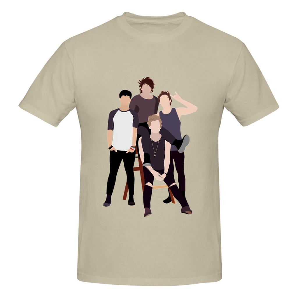 1 Piece Team Novelty 100 Cotton Tshirt 5sos Tees Tops For Unisex