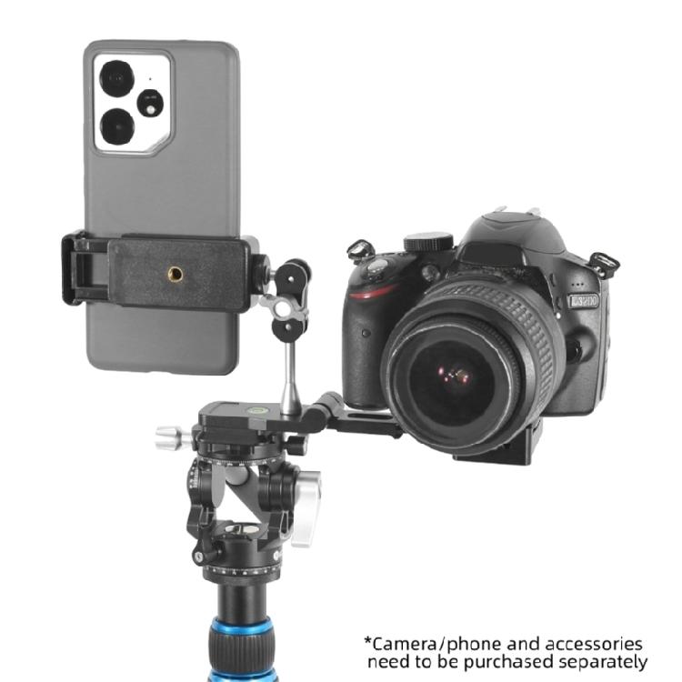 L115 Aluminum Quick Release Mounting Plate With Cold Shoe Adapter Foldable For Smooth Vertical Horizontal Transition