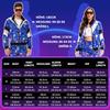 Damen Herren Kostüm 80er 90er Anzug Party Zubehör Disco Jacke Hose Outfit Damen Herren Kostüm Trainingsanzug für Karneval