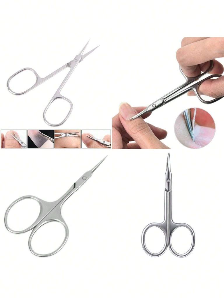 1/2pcs Professional Manicure Scissors Stainless Steel Cuticle Scissors Dead Skin Remover For Nails Art Clippers Russian Eyebrow