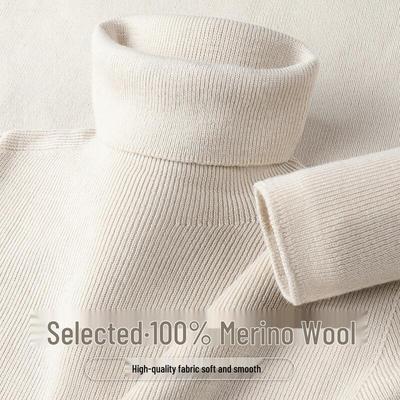 Women's 100% Lambswool High-Neck Base Layer Sweater