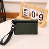Solid Canvas Mini Coin Purse Simple Zipper Kid Storage Pouch Cute Mini Wallet For Women Men Coin Key Bag