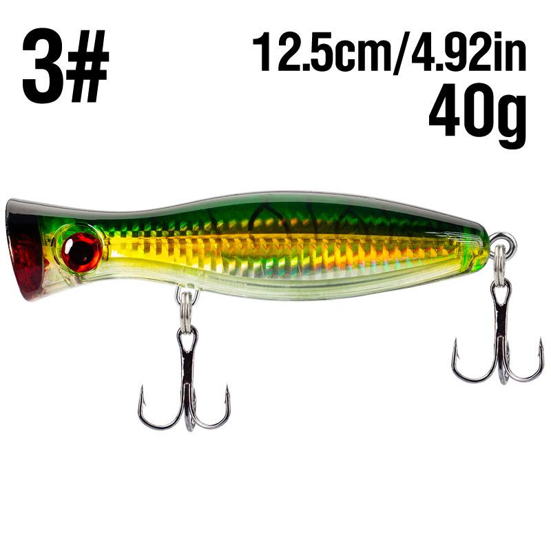 Big Popper Wobbler Angelköder Schwimmender Köder 12Cm 40G Topwater Köder Whopper Salzwasserköder Isca Künstliche Hecht Tackle