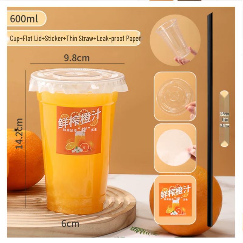 Saikeyou Disposable Clear Plastic Juice & Beverage Cups