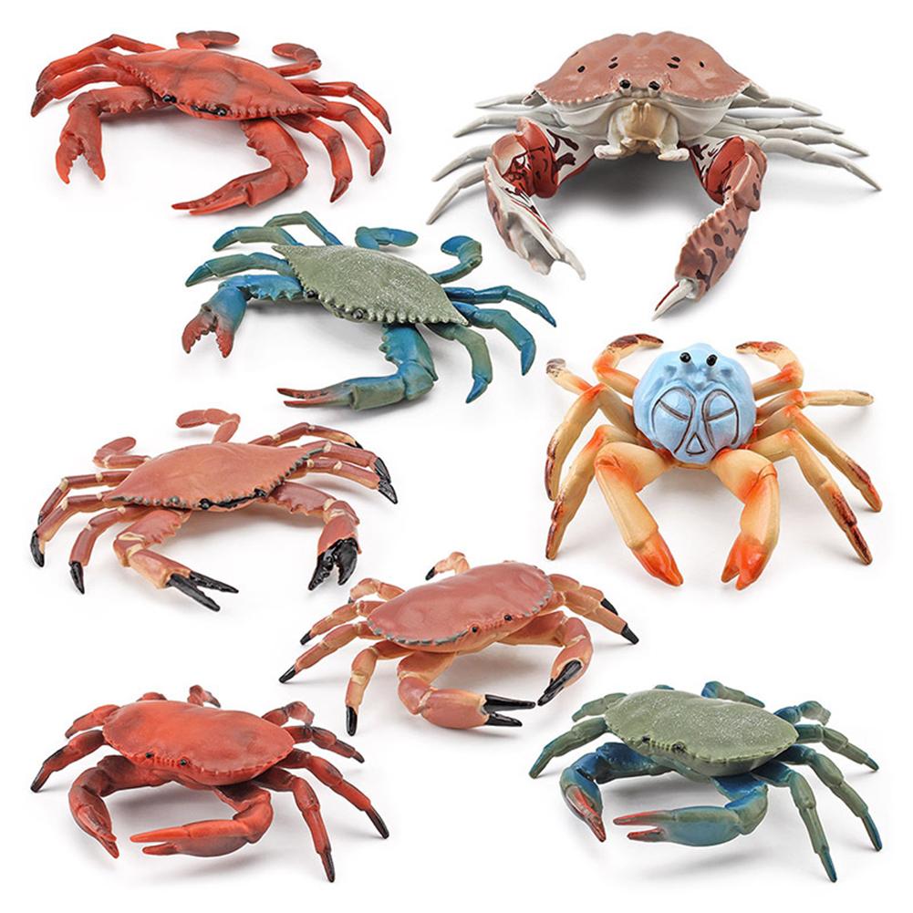 Simulation Ocean Animals Action Figure Cute Crab Sea Life Model Ornaments For Children Gifts Collection