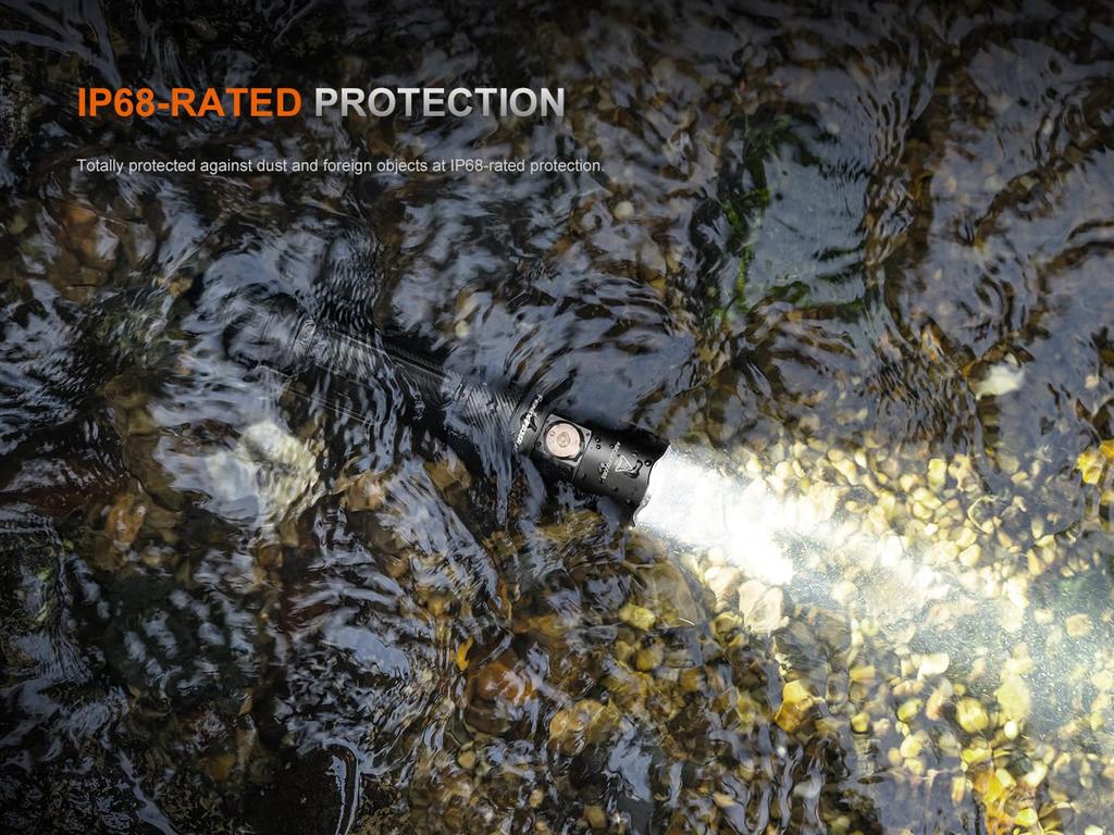 Fenix PD35R ACE Max 2000 Switchable Operation IP68 Waterproof and Includes 18650 Battery Flashlight, Lumens, Modes, USB-C Rechargeable, Dustproof,