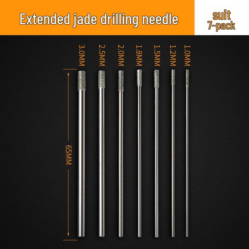 Mansha Rui Jade & Agate Drill: Hollow Stone, Glass, and Diamond Hole Punch Needle.