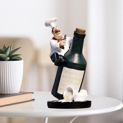 Figurine Resin Chef Statue Cook Model Shop Ornament Accessories for Home Kitchen