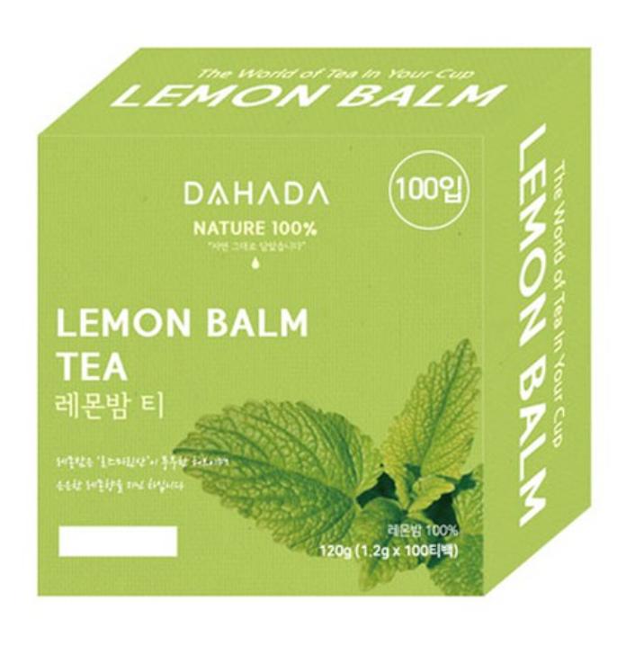 Dahada Lemon Balm Tea 100 Tea Bags Refreshing & Calming Herbal Tea 1 box