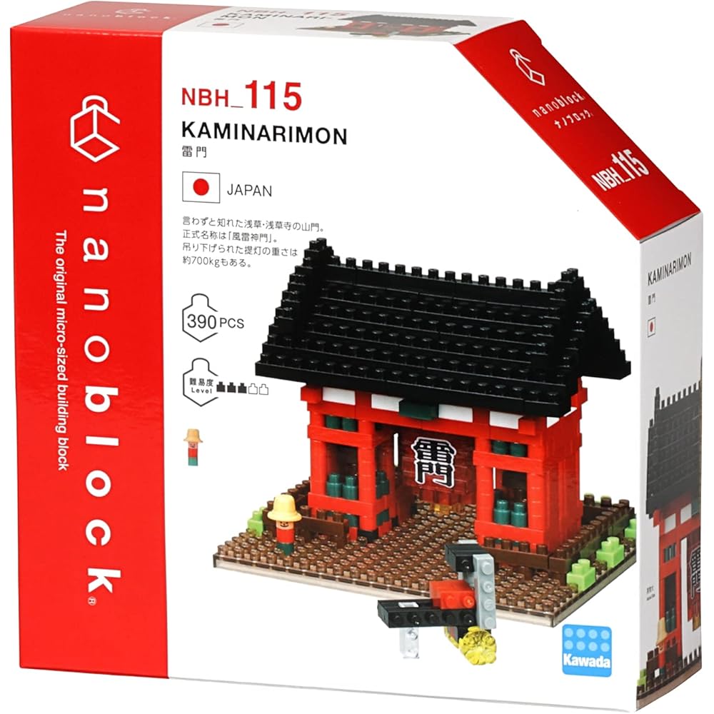 Kawada Nanoblock NBH_115 Thunder Gate Building Set 150 Pieces Educational Toy