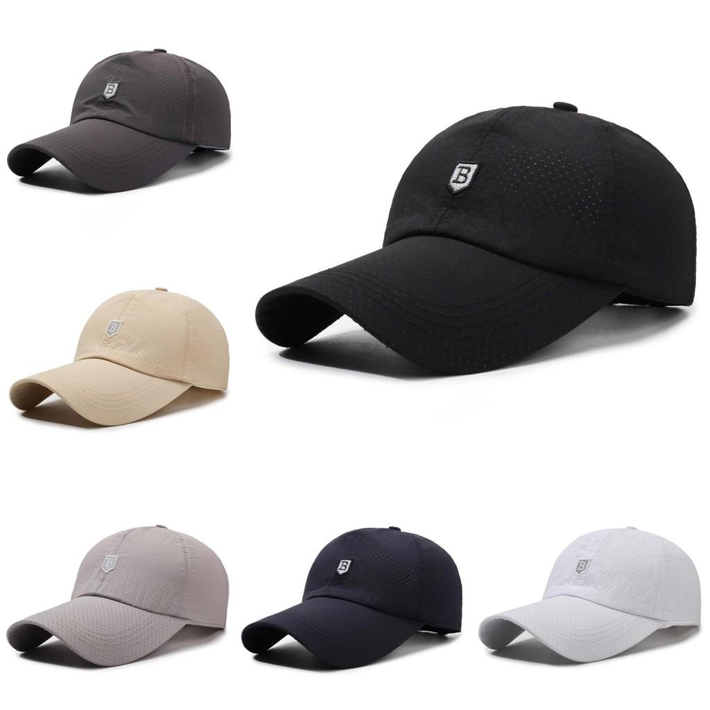 B Embroidery Letter Duckbill Baseball Cap Cotton Adjustable Sun Hat Protection