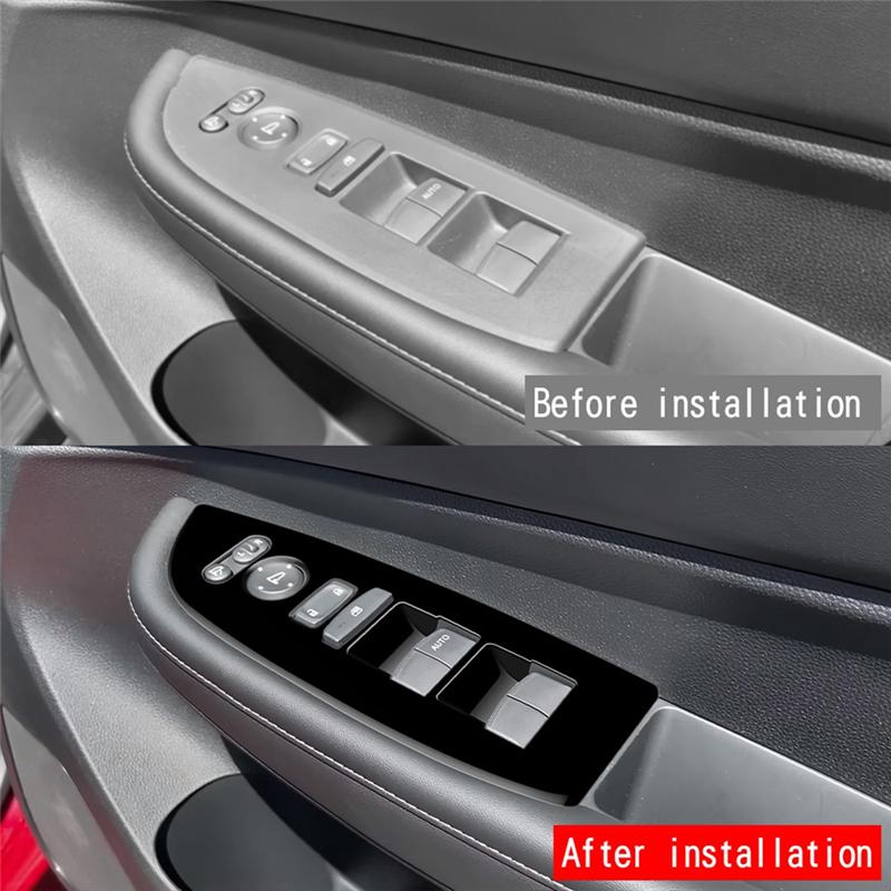 Car Window Glass Lift Switch Button Panel Cover Trim Sticker For Honda WRV 2024 Japanese Version RHD