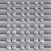 48/72Pcs Exquisite Shiny Round Square Stud Earrings Shiny Zircon Inlaid Earrings Set Party Wedding Engagement Anniversary Gifts