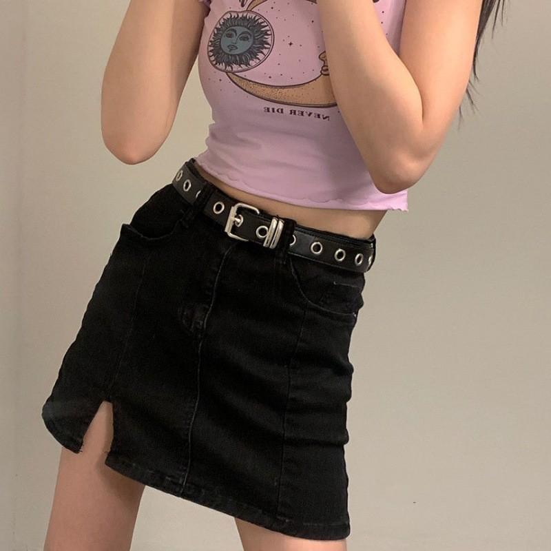 Stylish Retro Metal Buckle Belt For Women Trendy Simplistic Punk Fashion Accessory