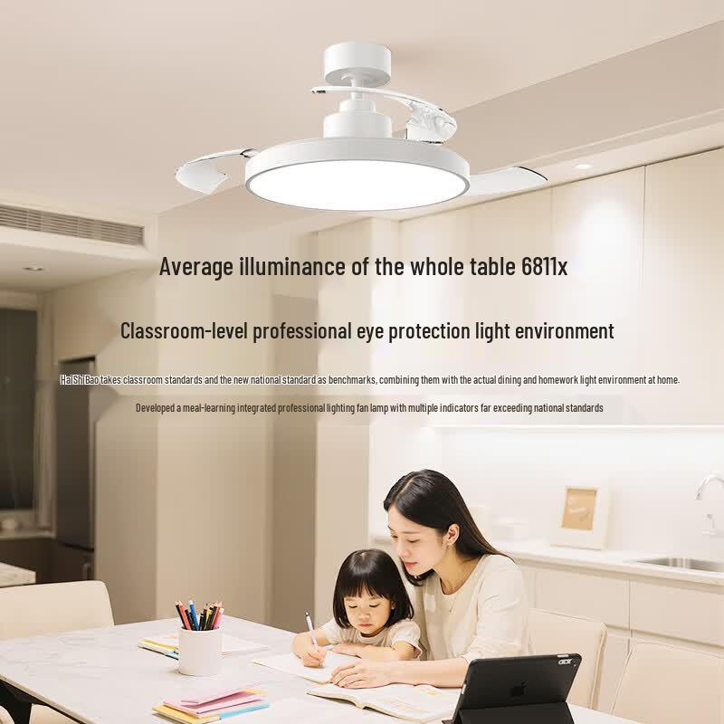 Smart Full Spectrum Eye-Care Ceiling Fan with LED Light