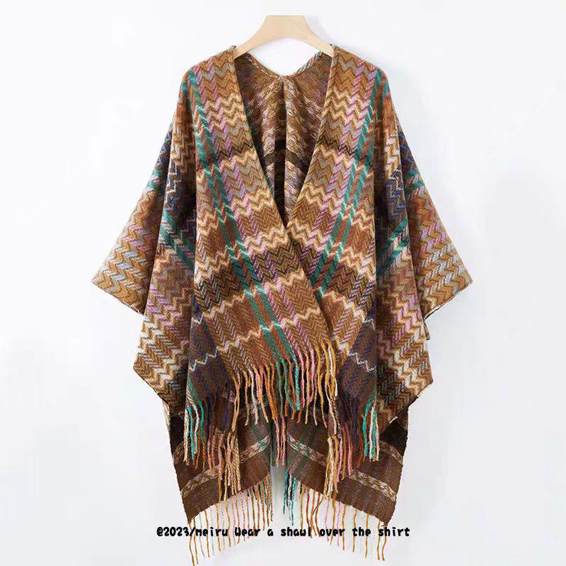 Sichuan Tibetischer Ethno-Schal Umhang: Damen High-End Warme Oberbekleidung