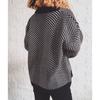 Striped Knitted Cardigan Women's Loose Sweater Single Breasted Buckle Casual Long Sleeved Jacket Warm Comfortable Commuter Tops Autumn and Winter