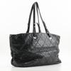 Chanel On the Load Tote Bag A48019 COCO Mark Black Leather Women Used