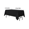 Black Rectangular Disposable Tablecloth 54x108 Inches for Parties Dinners and Events