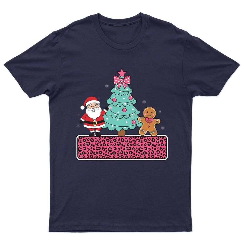 Santa Gingerbread Christmas Tree TShirt Unisex Gift Retro Funny Unisexs