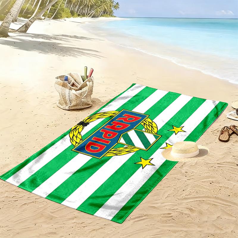 Rapid Vienna Print Beach Towel, Large Soft Quick Dry Towel for Beach Camping Swimming