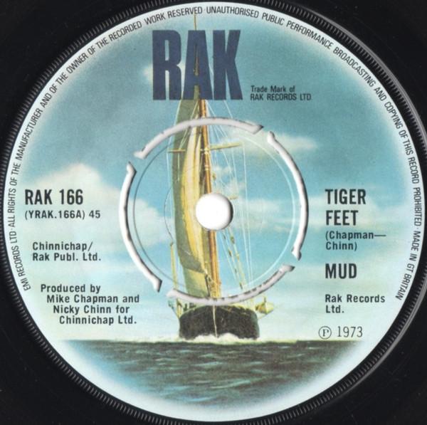 

7inch Record MUD - Tiger Feet RAK166 RAK 1974 UK Rock Used