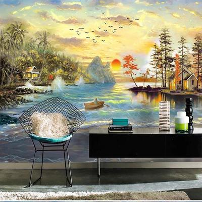 Natuurlijk Landschap Behang Woonkamer Slaapkamer Tv Sofa Achtergrond Muurschildering Huisdecoratie