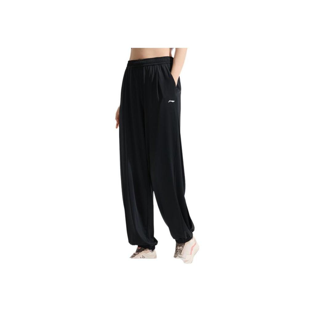 Li Ning Free Growth Logo Print Loose Short Sleeve T-Shirt Women Tops Off-White AHST114-1